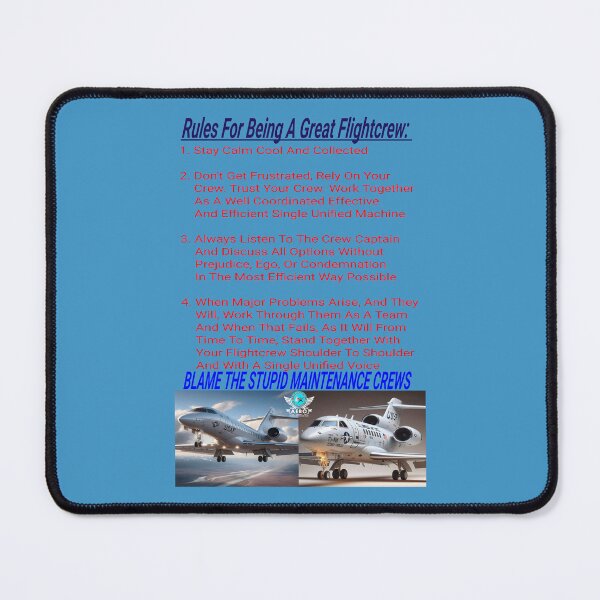Item preview, Hall-O-Gram Creations Aero Rules For Being A Great Flightcrew V2 designed and sold by Hall-O-Gram.