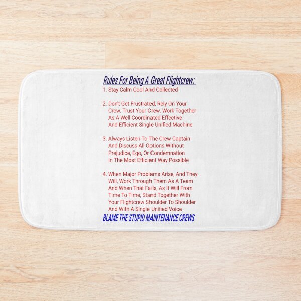 Item preview, Hall-O-Gram Creations Aero Rules For Being A Great Flightcrew V5 designed and sold by Hall-O-Gram.
