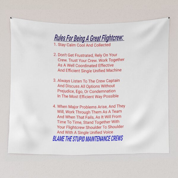 Item preview, Hall-O-Gram Creations Aero Rules For Being A Great Flightcrew V5 designed and sold by Hall-O-Gram.