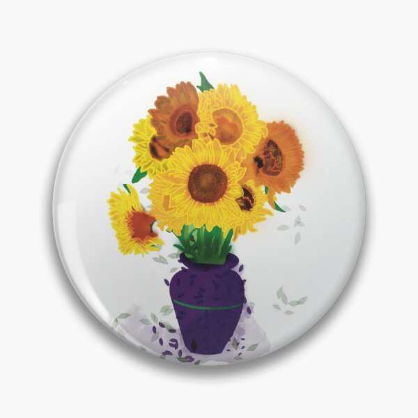 Item preview, Van Gogh inspied Sunflower Vase Masterpiece designed and sold by chuckletuckle.