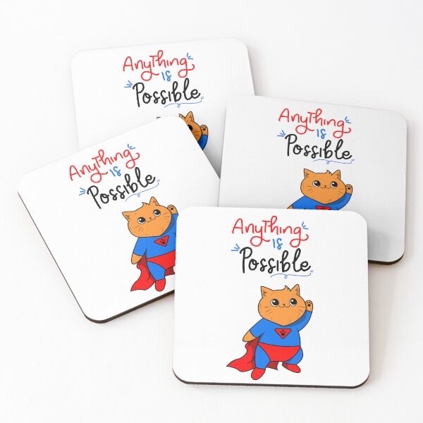 Item preview, Super Cat - Anything is Possible Motivational designed and sold by GoblinBoutique.