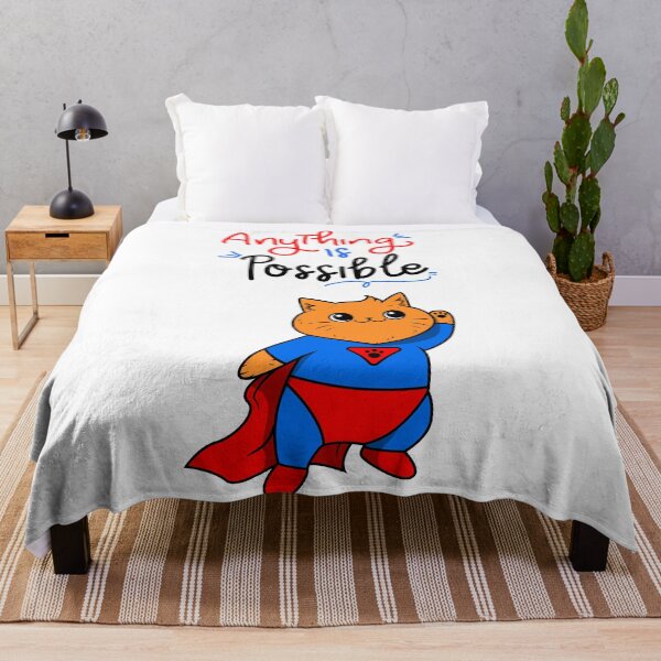 Item preview, Super Cat - Anything is Possible Motivational designed and sold by GoblinBoutique.