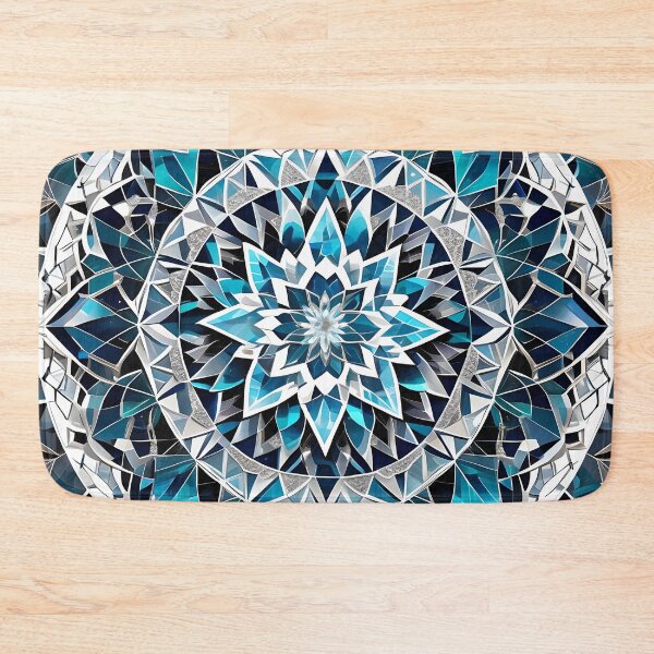 Item preview, Serene Blue Crystal Mandala designed and sold by MandalasShops.