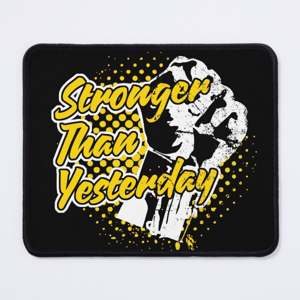 Item preview, Stronger Than Yesterday: Empowering Mental Health and Resilience Quote designed and sold by Dmetalx Art Apparel.