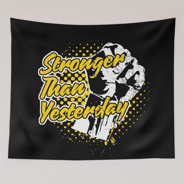 Item preview, Stronger Than Yesterday: Empowering Mental Health and Resilience Quote designed and sold by Dmetalx Art Apparel.