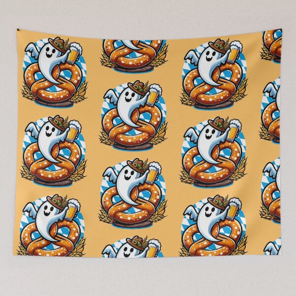 Item preview, Oktoberfest Ghost on Pretzel designed and sold by Ghost on Toast.