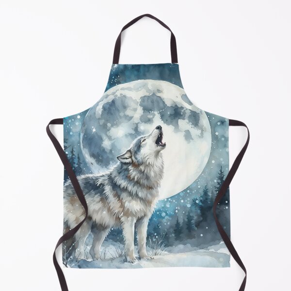 Artikelvorschau, Grauer Wolf heult unter einem Vollmond entworfen und verkauft von RubisLeaf.