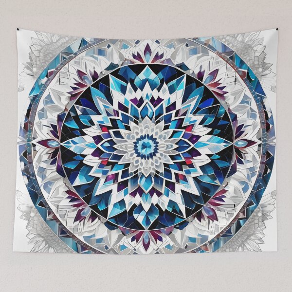 Item preview, Ice Mosaic: Mandala of Arctic Serenity designed and sold by MandalasShops.