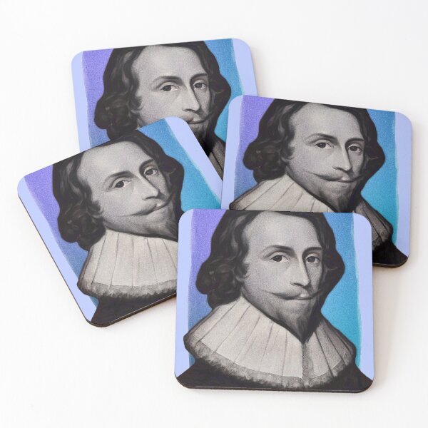 Item preview, English Poet Phineas Fletcher - blue - illustration  designed and sold by Litstoy.