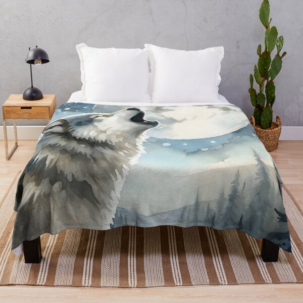 Item preview, Gray Wolf Howling In Winter designed and sold by RubisLeaf.