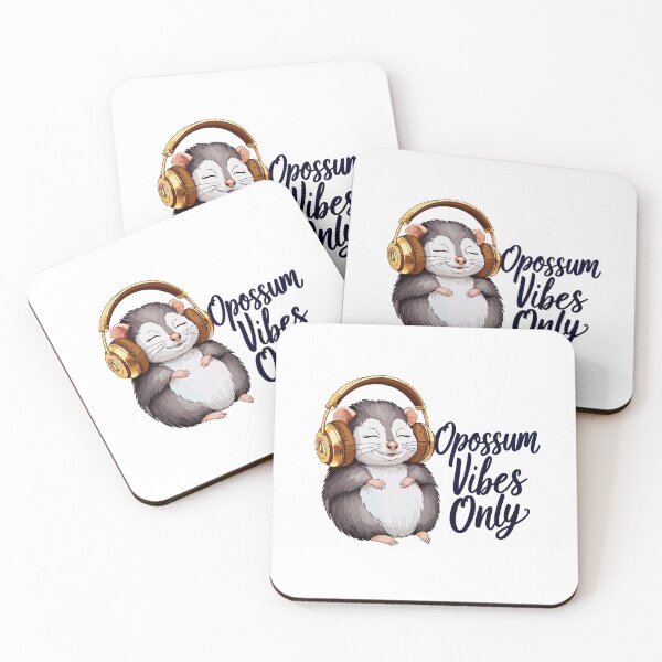 Item preview, Possum with Headphones - Opossum Vibes Only designed and sold by MaateoDesign.