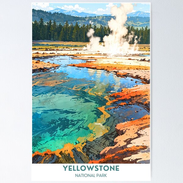 Item preview, Colorful Hot Springs - Yellowstone National Park designed and sold by Worldscape Wonders.