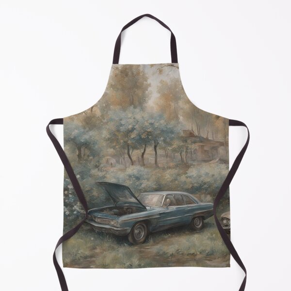 Item preview, an old car painted in oil designed and sold by DonnaBlankaArt.