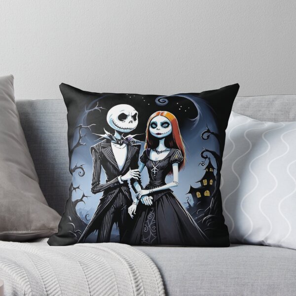 Item preview, Nightmare Before Christmas Jack and Sally's Moonlit Embrace designed and sold by LyssasMindArt.
