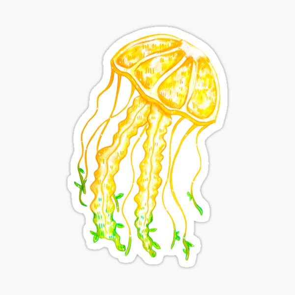 Lemon jellyfish Sticker