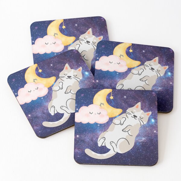 Item preview, Witchy Mystical Cat Sleeping Kitty Crescent Moon designed and sold by WildWoodlandWitch.