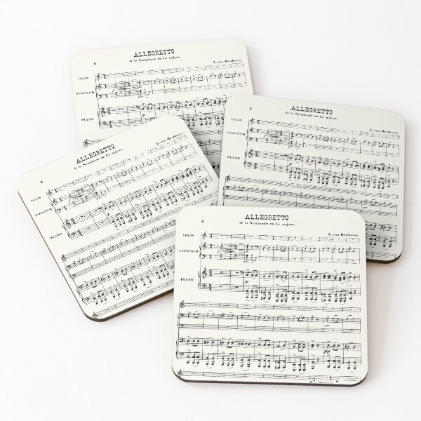 Item preview, 7th Symphony 2nd Allegretto Beethoven bohème used look sheet music designed and sold by Luzi Illustrella.