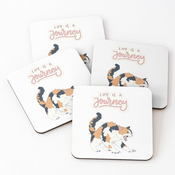 Item preview, Life is a Journey - Fierce Cat designed and sold by GoblinBoutique.