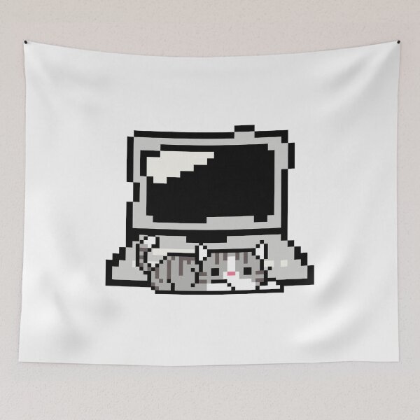 Item preview, Pixel Art Cat - Work from Home Humor - Cozy Gamer Vibes designed and sold by GoblinBoutique.