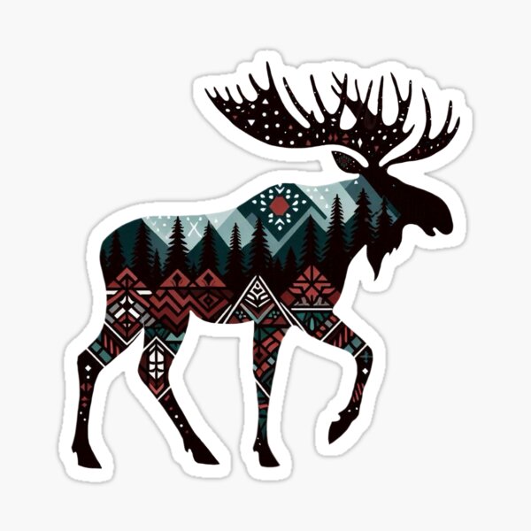 Item preview, Geometric Moose designed and sold by BreezyDawnDesigns.
