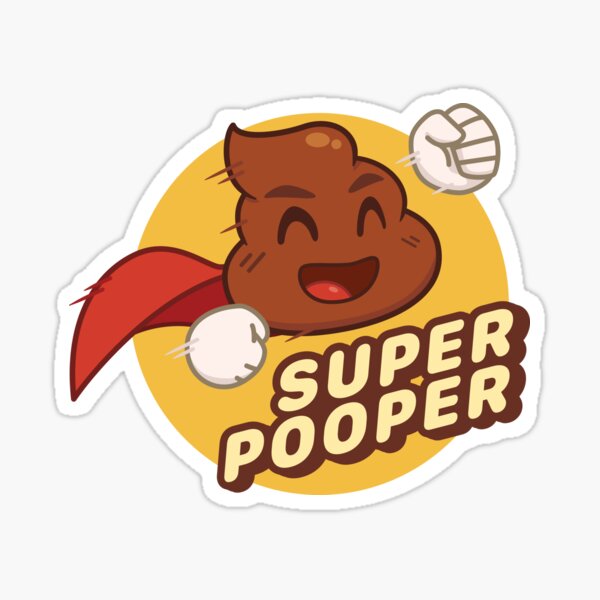Super Pooper Circle Sticker