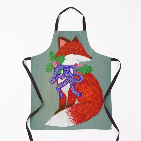 Item preview, Christmas Fox with Holly and Bow - Illustration by Jemma Jamie Skidmore  designed and sold by Jemma Jamie Skidmore.