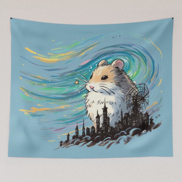 Item preview, Giant Hamster Guardian Over Tiny City designed and sold by Slick-Waffles.