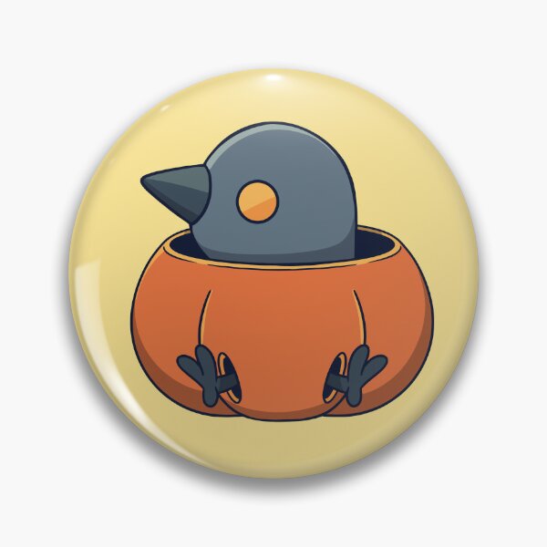 Item preview, Little Cute Black Bird Hidding in a Pumpkin designed and sold by nicolob.