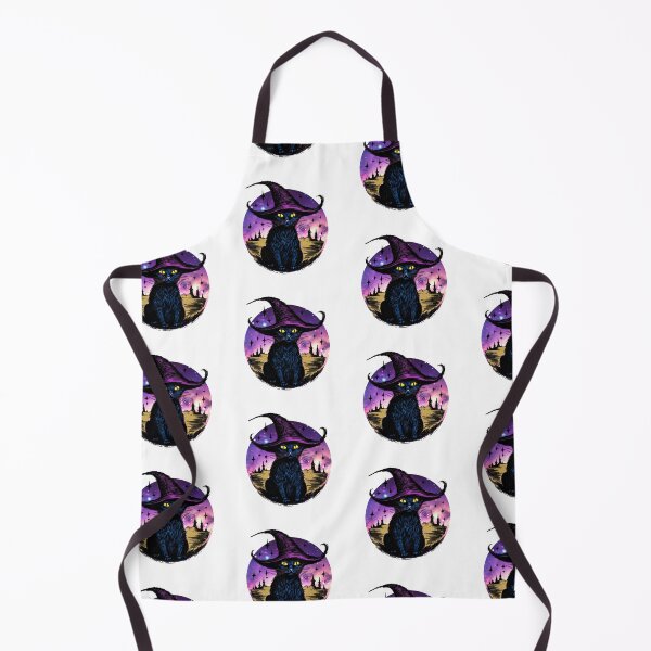 Item preview, Witchy Cosmic Black Cat in a Witch Hat designed and sold by WildWoodlandWitch.