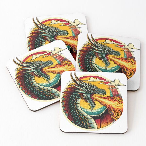 Item preview,  vintage Fire Breath dragons breathing fire designed and sold by Expressions-Sel.