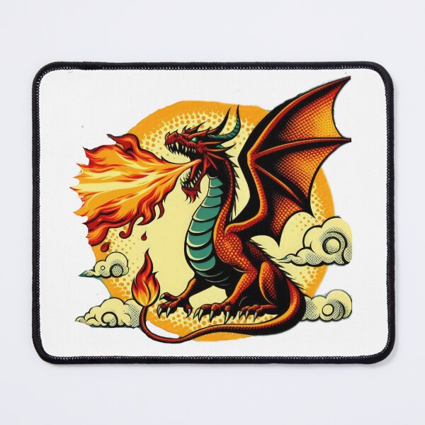 Item preview,   vintage  Fiery Outburst dragon breathing fire designed and sold by Expressions-Sel.