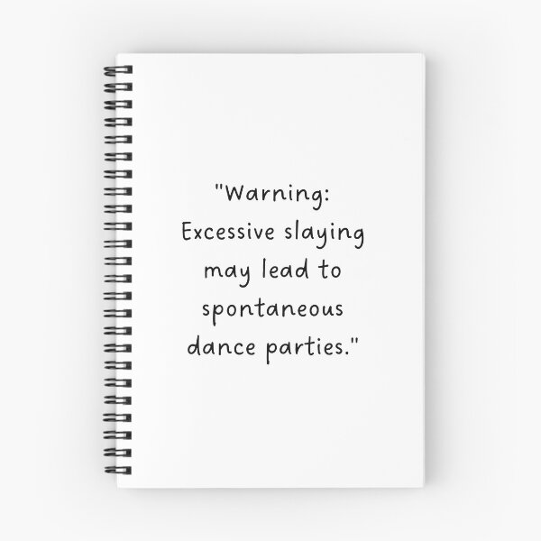 Item preview, "Warning: Excessive slaying may lead to spontaneous dance parties." | Handwritten-Style Font | Minimalistic designed and sold by RM-Journey.