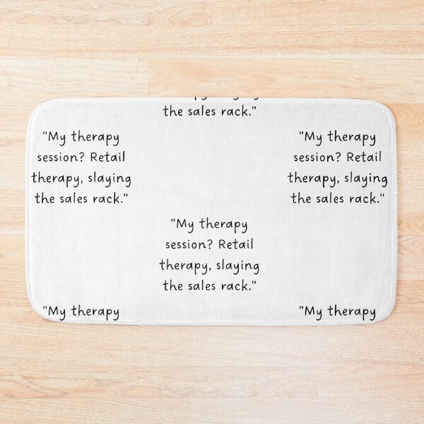 Item preview, "My therapy session? Retail therapy, slaying the sales rack." | Handwritten-Style Font | Minimalistic designed and sold by RM-Journey.