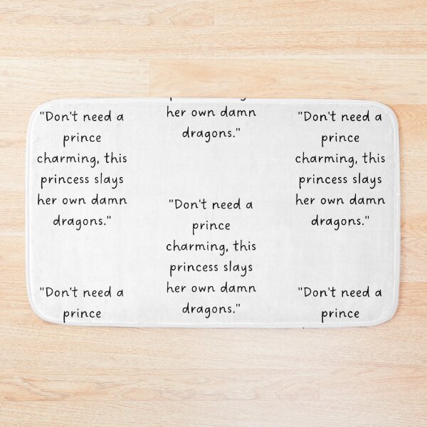 Item preview, "Don't need a prince charming, this princess slays her own damn dragons." | Handwritten-Style Font | Minimalistic designed and sold by RM-Journey.