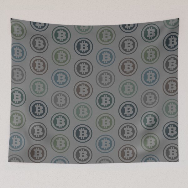 Item preview, Bitcoin Stymbols Gray Patterned designed and sold by awkwarddesignco.
