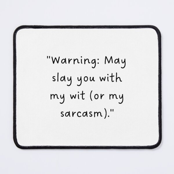 Item preview, "Warning: May slay you with my wit (or my sarcasm)." | Handwritten-Style Font | Minimalistic designed and sold by RM-Journey.