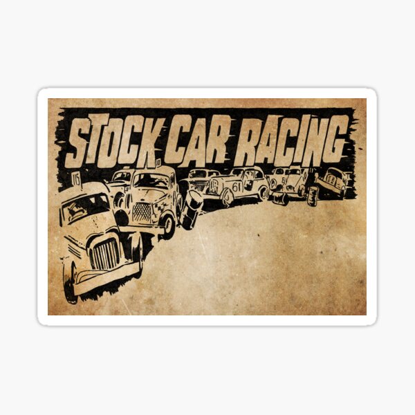 Stock Car Racing Sticker