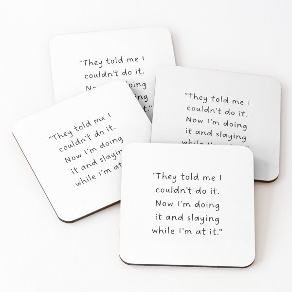 Item preview, "They told me I couldn't do it. Now I'm doing it and slaying while I'm at it." | Handwritten-Style Font | Minimalistic designed and sold by RM-Journey.