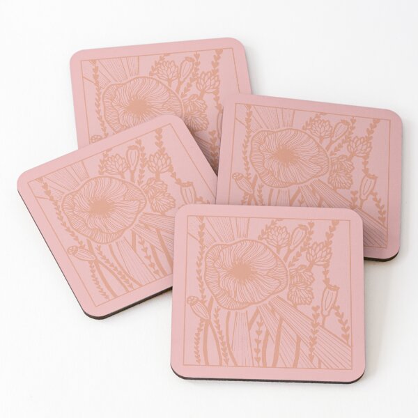 Item preview, Radiant Poppy Pen & Ink Illustration - Rose + Coral designed and sold by Irene Estelle.