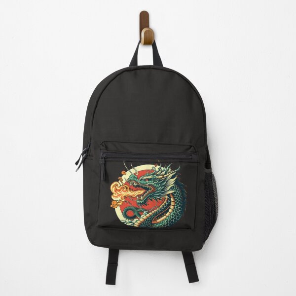 Item preview, vintage Fiery green dragon breathing fire designed and sold by Expressions-Sel.
