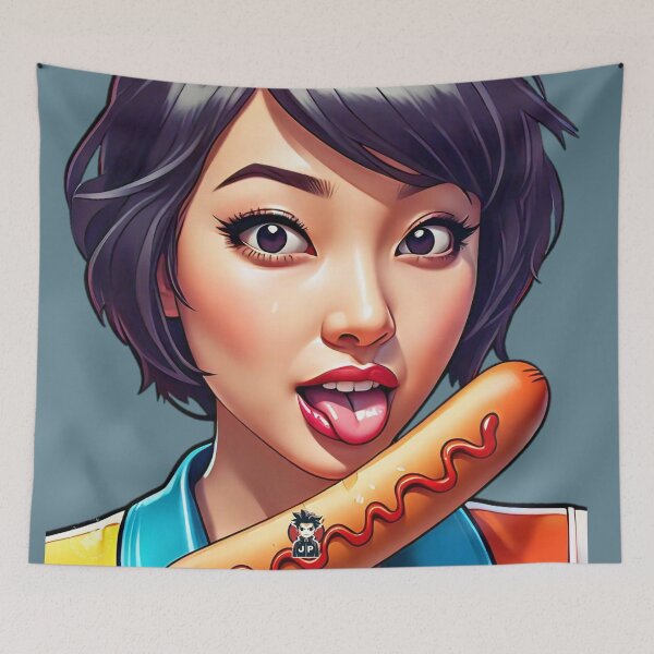 Item preview, Girl Eating Sausage designed and sold by Jese345.