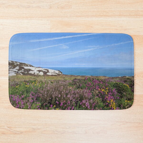 Item preview, Heather and Turquoise Sea Whilst Walking Up Holyhead Mountain designed and sold by Page Photography.