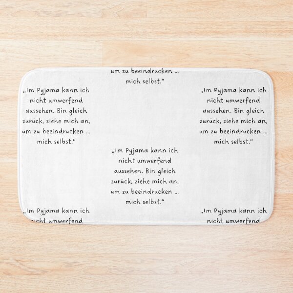 Item preview, “Im Pyjama kann ich nicht umwerfend aussehen. Bin gleich zurück, ziehe mich an, um zu beeindrucken … mich selbst.” | Handwritten-Style Font | Minimalistic designed and sold by RM-Journey.