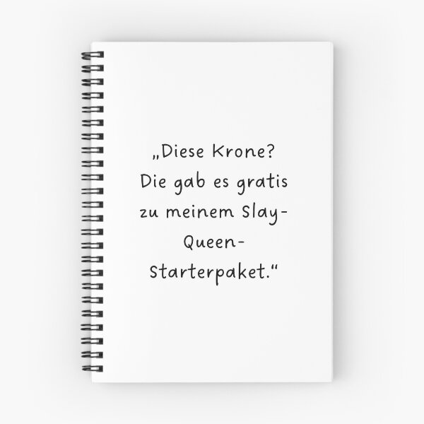 Item preview, “Diese Krone? Die gab es gratis zu meinem Slay-Queen-Starterpaket.” | Handwritten-Style Font | Minimalistic designed and sold by RM-Journey.