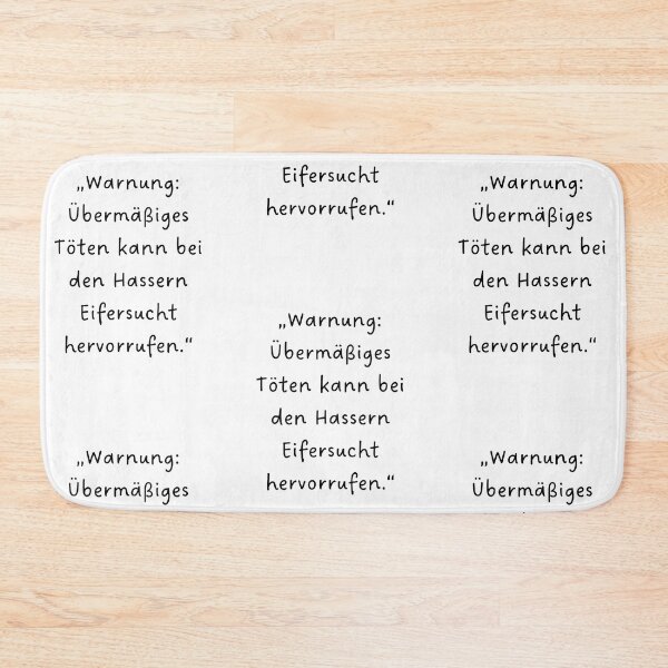 Item preview, “Warnung: Übermäßiges Töten kann bei den Hassern Eifersucht hervorrufen.” | Handwritten-Style Font | Minimalistic designed and sold by RM-Journey.