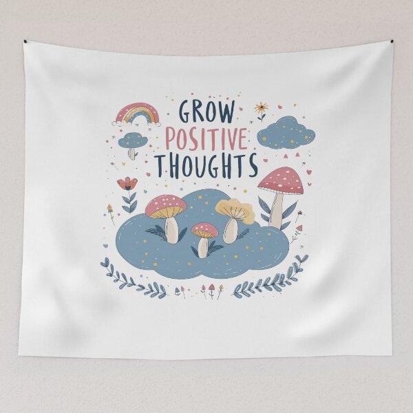 Item preview, Grow Positive Thoughts Mushroom, Mental Health, ABA Therapist, Speech Therapy, BCBA, Positive Affirmation, Growth Mindset designed and sold by behindthefacts.