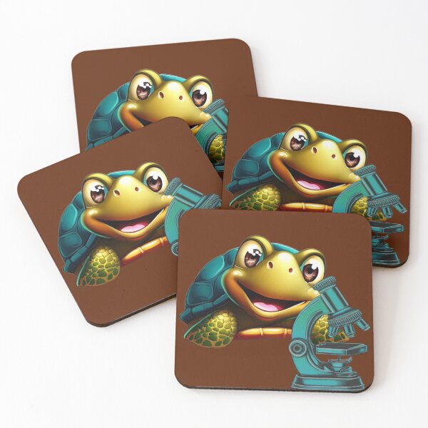 Item preview, Turtle with microscope. designed and sold by Ciervo Primavera.