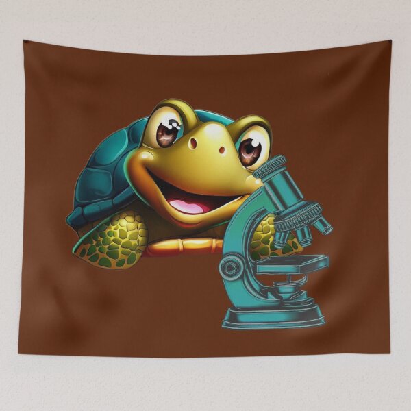 Item preview, Turtle with microscope. designed and sold by Ciervo Primavera.