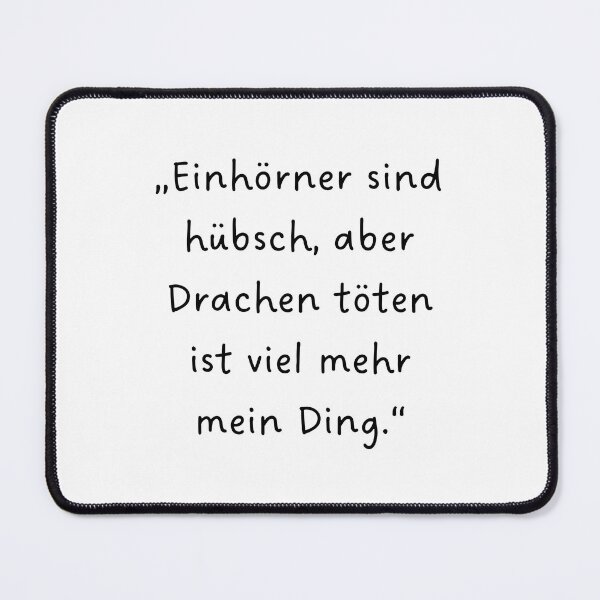 Item preview, “Einhörner sind hübsch, aber Drachen töten ist viel mehr mein Ding.” | Handwritten-Style Font | Minimalistic designed and sold by RM-Journey.