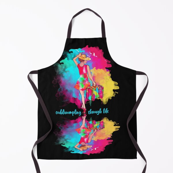 Item preview, coddiwompling through life - watercolor woman with suitcase in stilettos designed and sold by EmeraldeaArt.